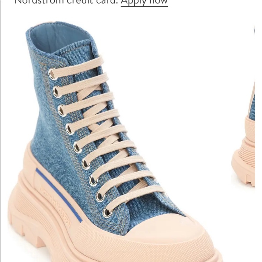 Alex McQueen denim sneakers